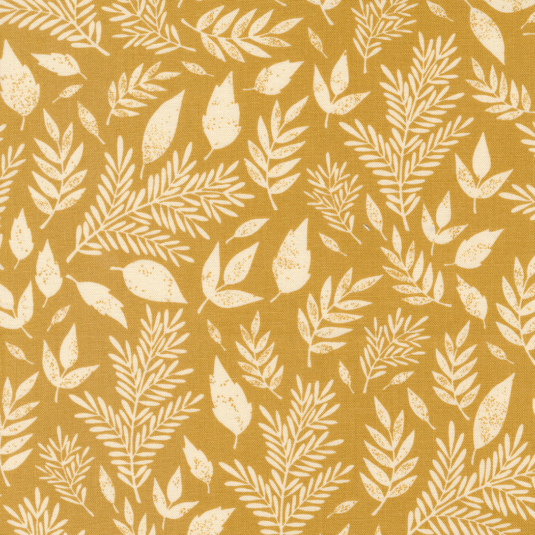 Flower Press Quilt Fabric - Scattered Leaves in Gold - 3303 31 – Cary  Quilting Company